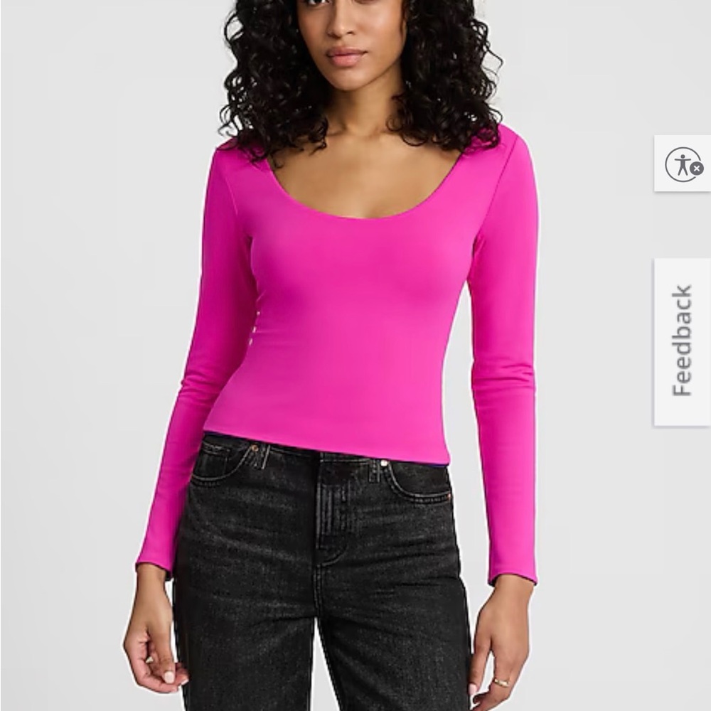 Express Fuchsia Long Sleeve Top